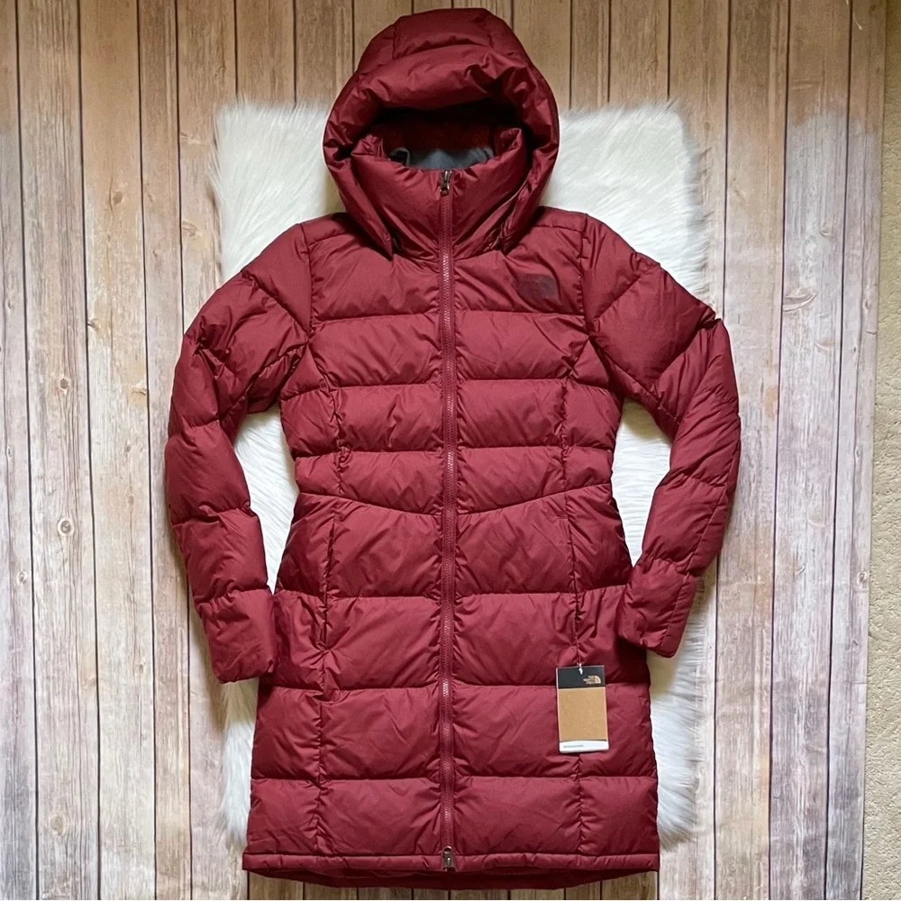 The North Face Women’s Metropolis Parka Coat In Cordovan - Picture 2 of 11